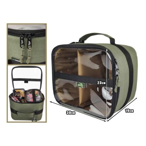 Suur kott läbipaistva kattega ja 2 sektsiooniga, 11 l