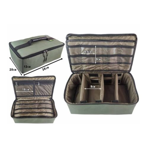 Kott kalastustarvikute jaoks (37×22×13 cm)